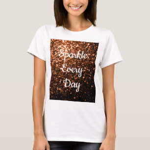 T-shirt Personnaliser le texte 'Bronze marron scintillant 