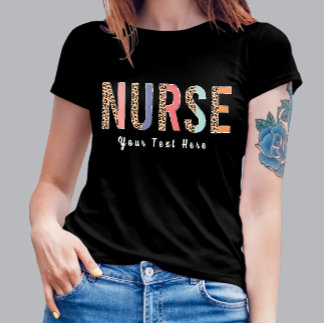 T-shirt Personnaliser le texte infirmière chemise
