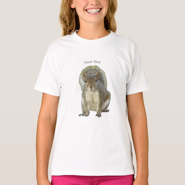 T-shirt Personnaliser le visage de l'écureuil mignon (Devant)
