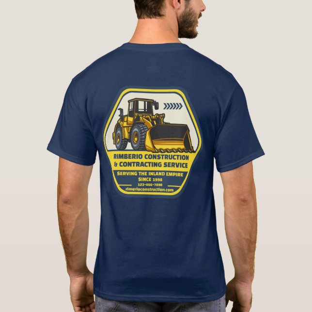 T-shirt Personnaliser l'entreprise de contrat de construct (Dos)