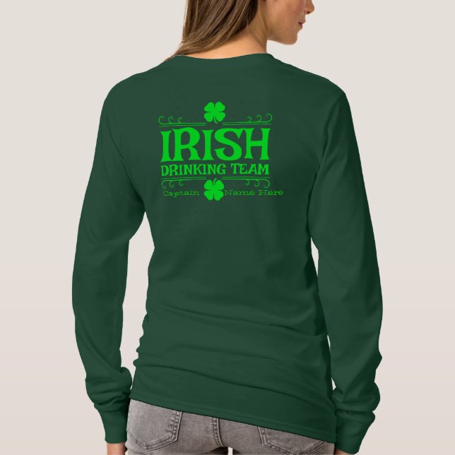 T-shirt Personnaliser l'équipe de boisson irlandaise St. P (Dos)