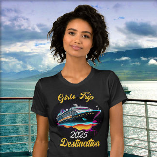 T-shirt Personnaliser les filles Voyage de croisière Année