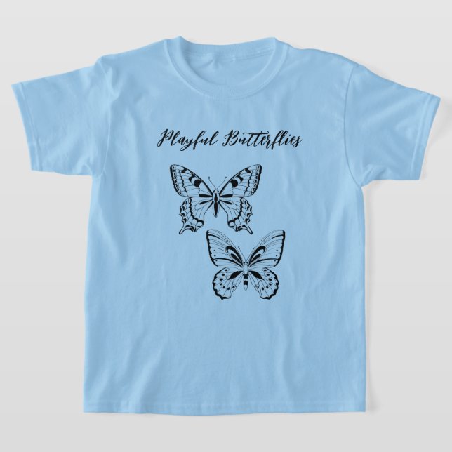 T-shirt Personnaliser les papillons joués sur Arrière - pl (Poser)