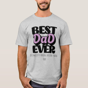T-shirt Personnaliser Meilleur Papa Noir Typographie
