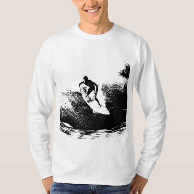 T-shirt Personnaliser Moderne Elégant Surfer Modèle tendan (Devant)