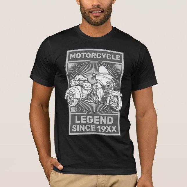 T-shirt Personnaliser Motorcycle Trike Custom Biker Legend (Devant)