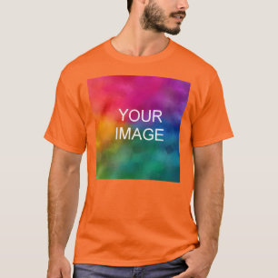 T-shirt Personnaliser Photo Logo Texte Athletic Orange Hom