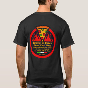 T-shirt Personnaliser Pizza Fabriquée en Bois Restaurant P
