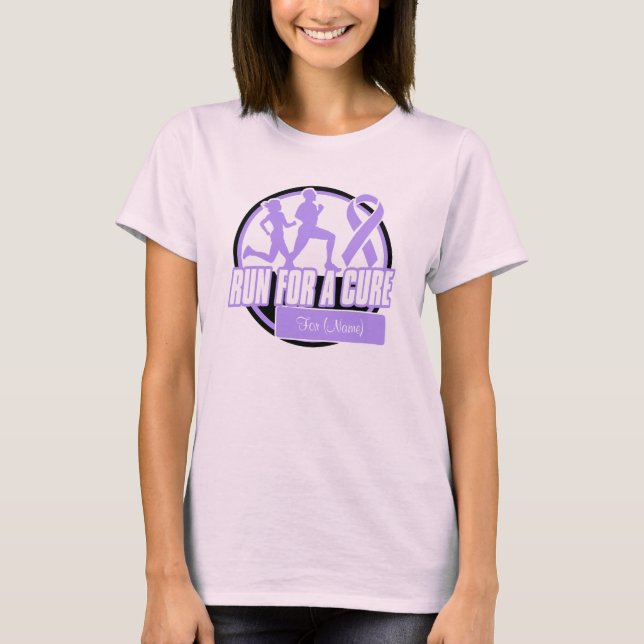 T-shirt Personnaliser Run For a Cure - Cancer général (Devant)