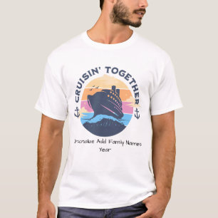 T-shirt Personnaliser Sunset Blue/Orange Family Cruise Shi