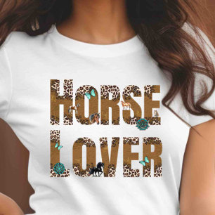 T-shirt Personnaliser sur le dos Amoureux de Cheval