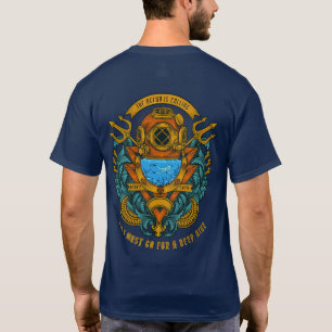 T-shirt Personnaliser Vintage Plongeur en Mer Profonde Pos