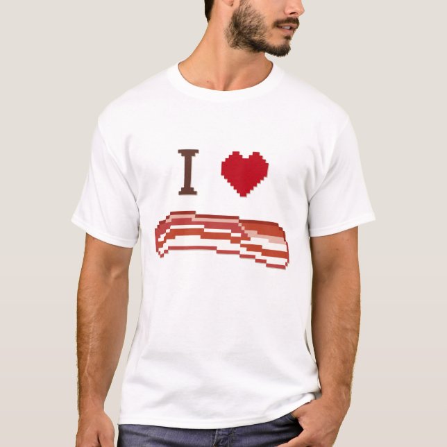 T-shirt Personnaliser Votre Bacon I Love (Devant)