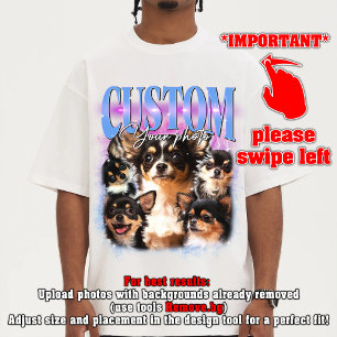 T-shirt PERSONNALISER VOTRE propre animal de compagnie 90s