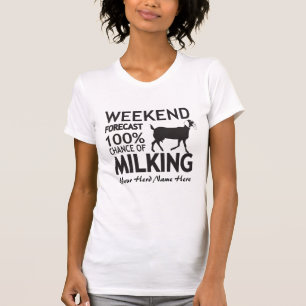 T-shirt PERSONNALISER Week-end Prévision Milking Nubian Ch