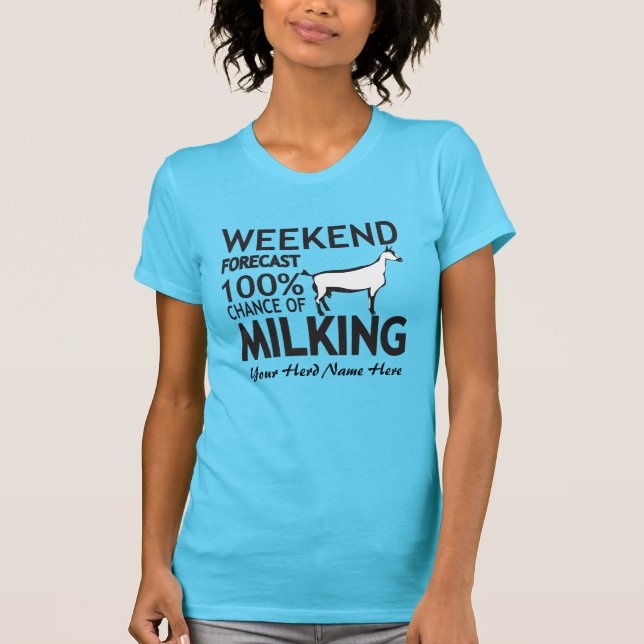 T-shirt PERSONNALISER Week-end Prévision Milking Oberhasli (Devant)