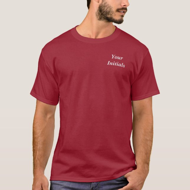 T-shirt Personnalisez Avec Vos Initiales Maroon (Devant)