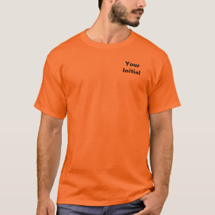 T-shirt Personnalisez avec votre initiale orange