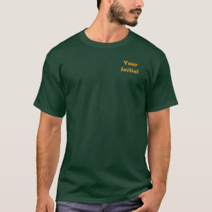 T-shirt Personnalisez avec votre initiale vert forêt