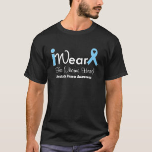 T-shirt Personnalisez le cancer de la prostate bleu-clair