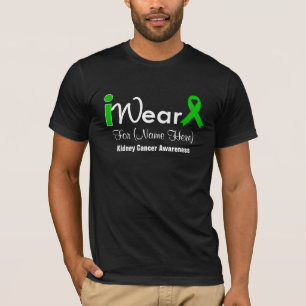 T-shirt Personnalisez le Cancer vert de rein de ruban