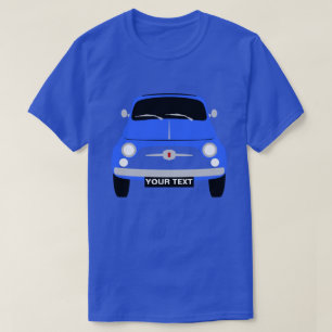 T-shirt Personnalisez le classique Vintage Blue Fiat 500
