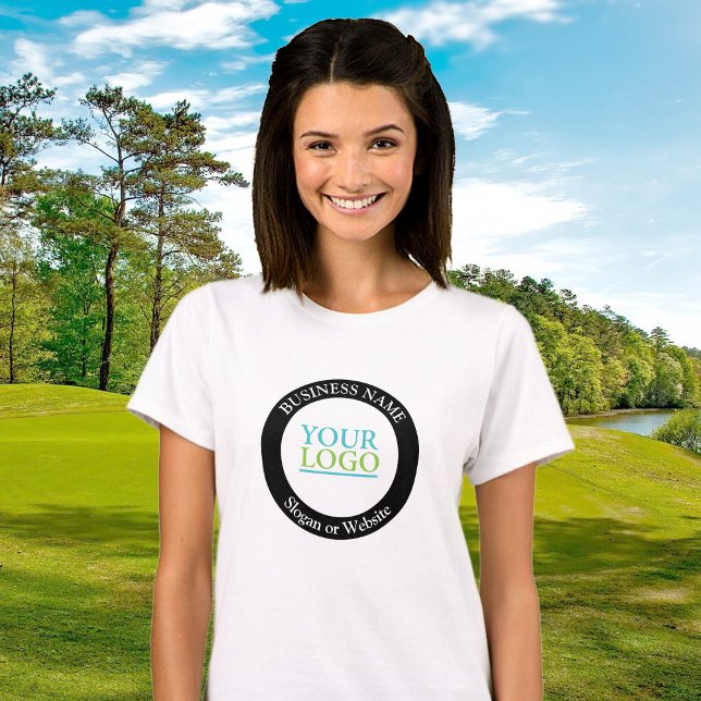 T-shirt Personnalisez le logo du nom de l'entreprise Sloga (Créateur téléchargé)