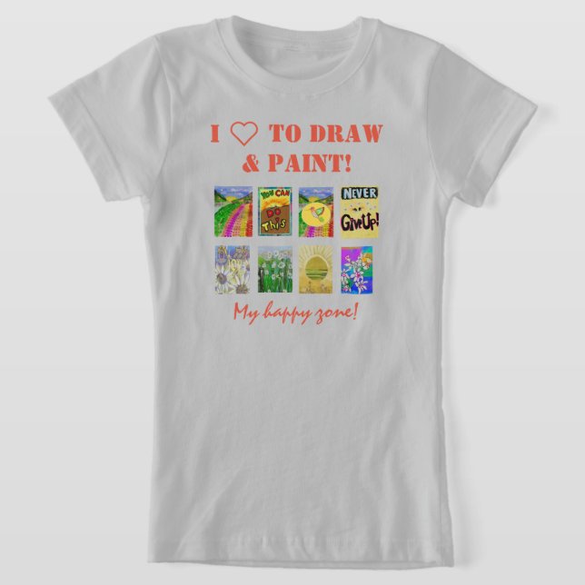 T-Shirt Personnalisez le Modèle photo et texte à 8 écrans (Poser)