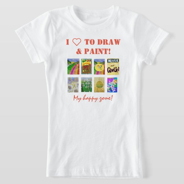 T-Shirt Personnalisez le Modèle T-Shir photo et texte à 8  (Poser)