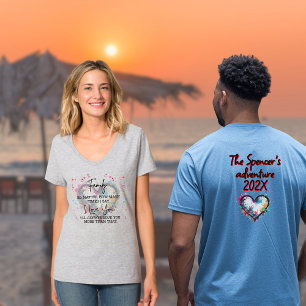 T-shirt Personnalisez le nom de famille Cœur Éclaboussure