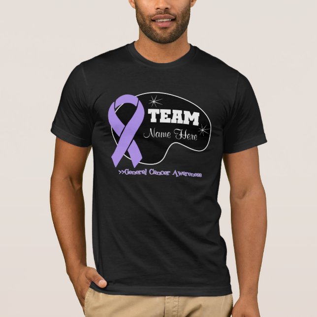 T-shirt Personnalisez le nom d'équipe - Cancer (Devant)