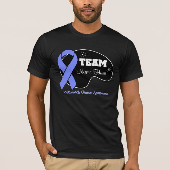 T-shirt Personnalisez le nom d'équipe - cancer de (Devant)