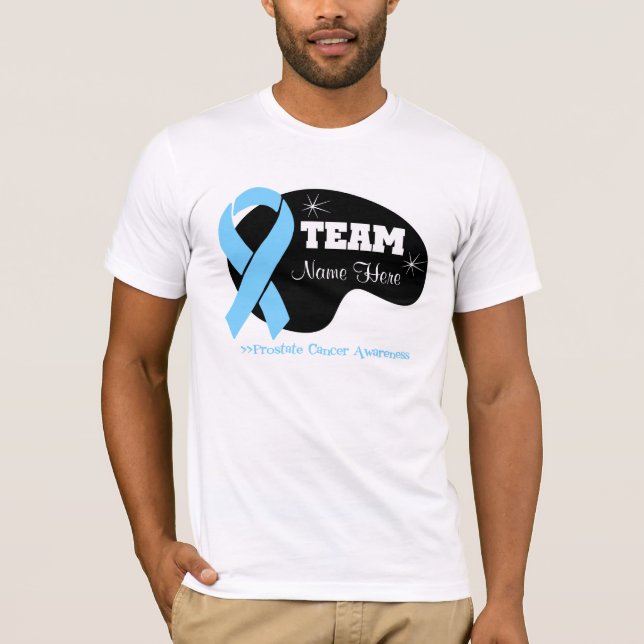 T-shirt Personnalisez le nom d'équipe - cancer de la (Devant)