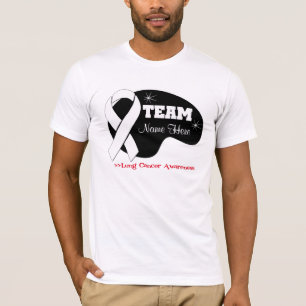 T-shirt Personnalisez le nom d'équipe - cancer de poumon