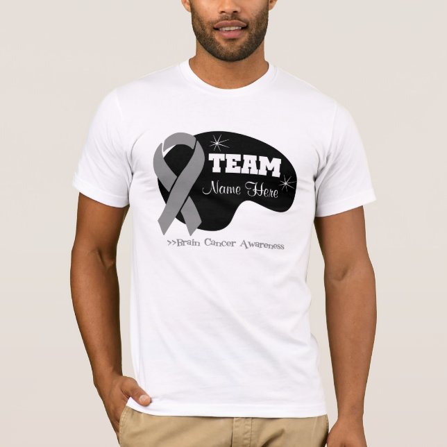 T-shirt Personnalisez le nom d'équipe - cancer du cerveau (Devant)