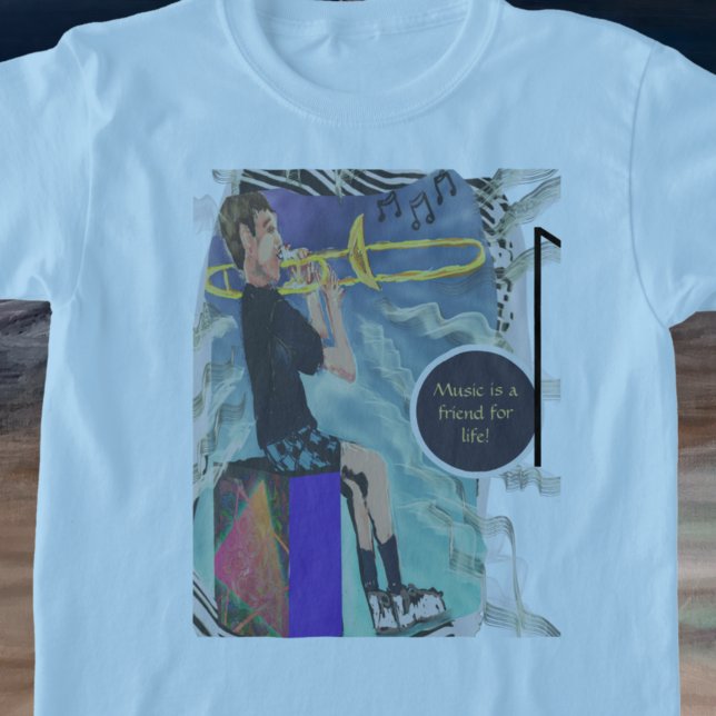 T-shirt Personnalisez Trombone Music Est Un Ami Pour La Vi (Créateur téléchargé)
