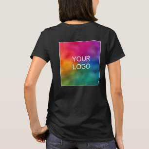 T-shirt Personnalisez votre logo d'entreprise Élégant noir