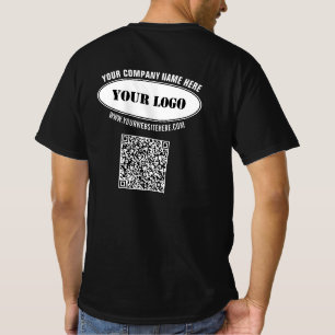 T-shirt Personnalisez votre logo Texte et votre code QR T-