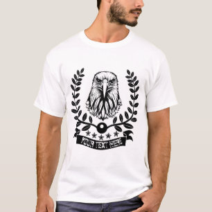 T-shirt Personnalisez votre propre texte avec aigle dans l