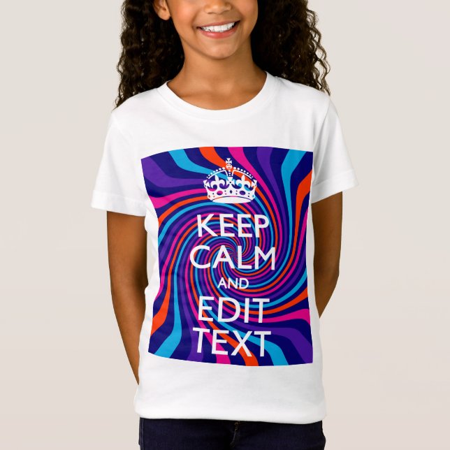 T-Shirt Personnalisez votre texte Conserver le calme sur M (Devant)