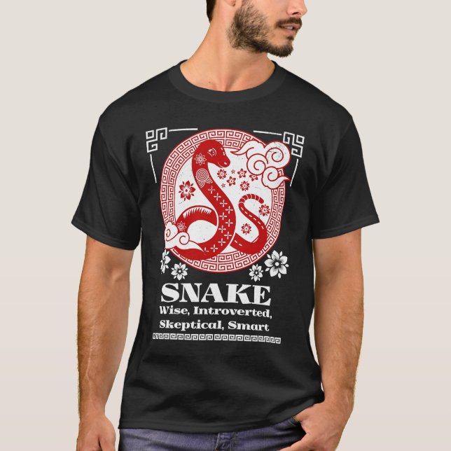 T-shirt Personnalité chinoise du serpent Zodiac (Devant)