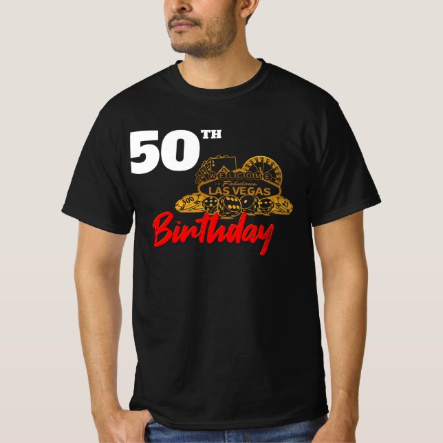 T-shirt Personnalité de la fête d'anniversaire de Las Vega (Devant)