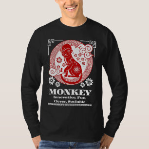 T-shirt Personnalité du Singe du zodiaque chinois