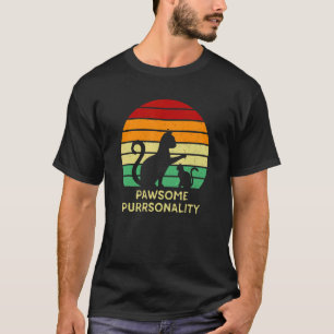 T-shirt Personnalité Féline Géniale Belle Maman de Chat Mi