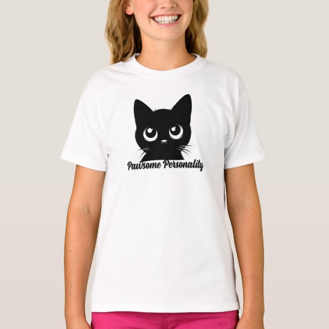 T-shirt Personnalité Géniale de Chat Mignon (Devant)