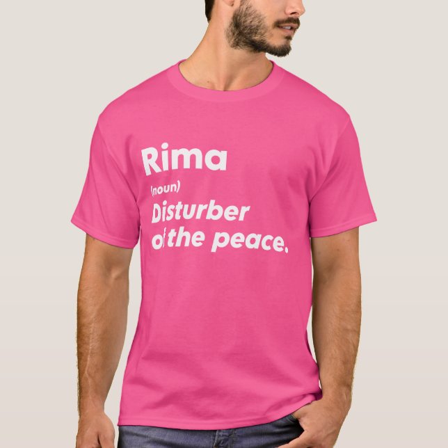 T-shirt Personnalité personnalisée Rima 'Disturber of the  (Devant)