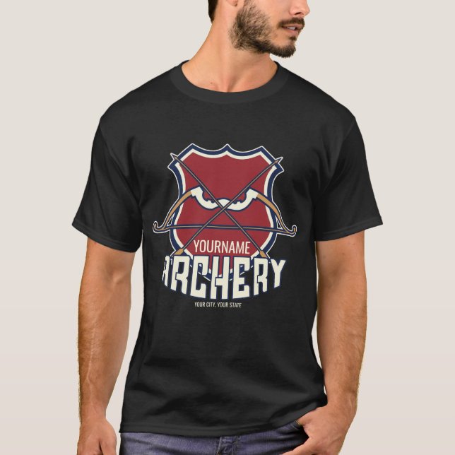 T-shirt Personnalized Archery Sports Recurve Bow Arrow (Devant)