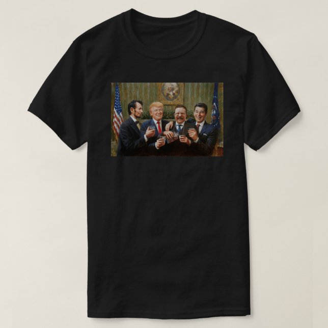 T-shirt personne âgée, abraham lincoln, Donal Trump Presi (Design devant)