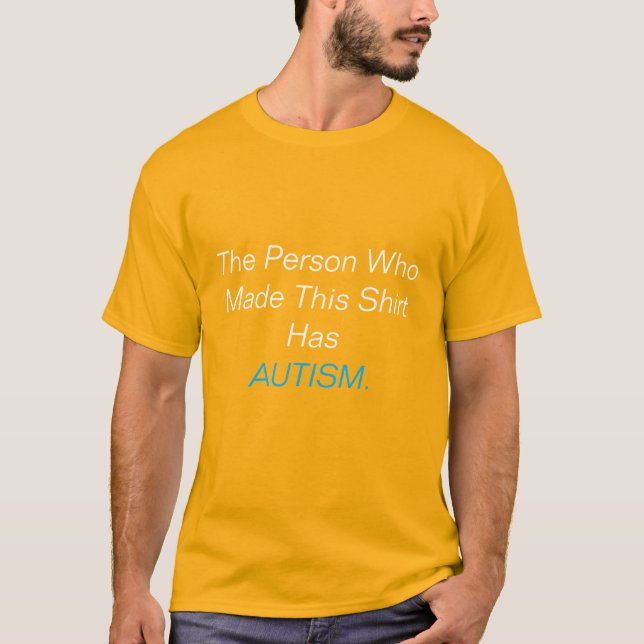 T-shirt Personne AUTISM - Tee Jaune (Devant)