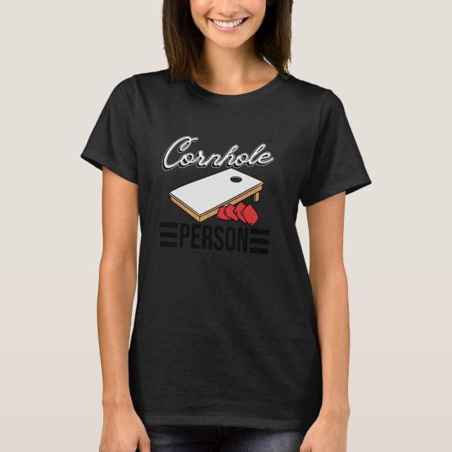 T-shirt Personne de Cornhole - Drôle Cornhole (Devant)